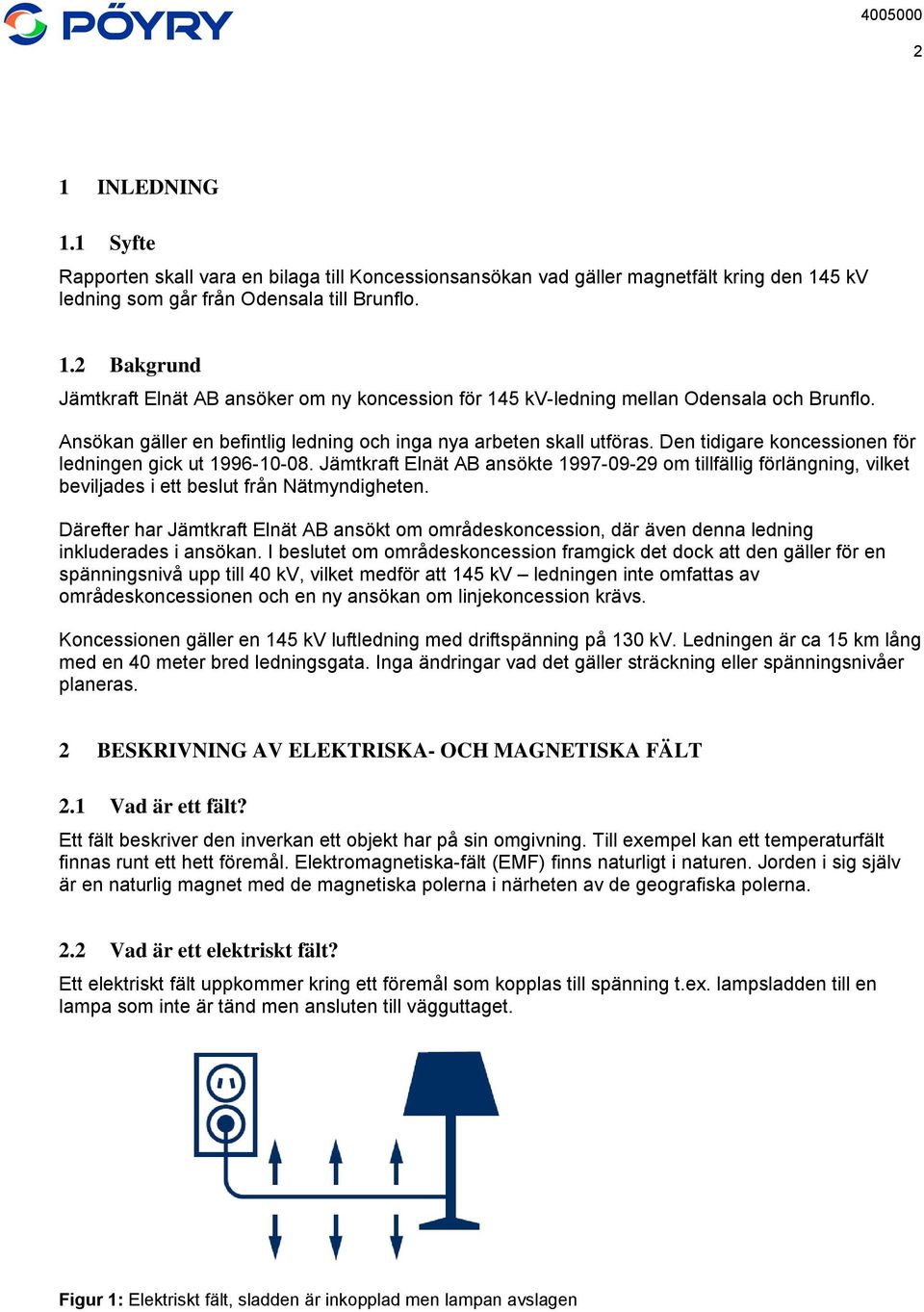Jämtkraft Elnät AB ansökte 1997-09-29 om tillfällig förlängning, vilket beviljades i ett beslut från Nätmyndigheten.