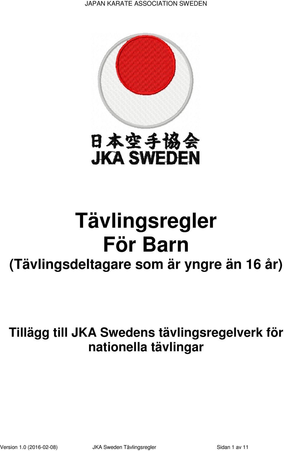 tävlingsregelverk för nationella tävlingar