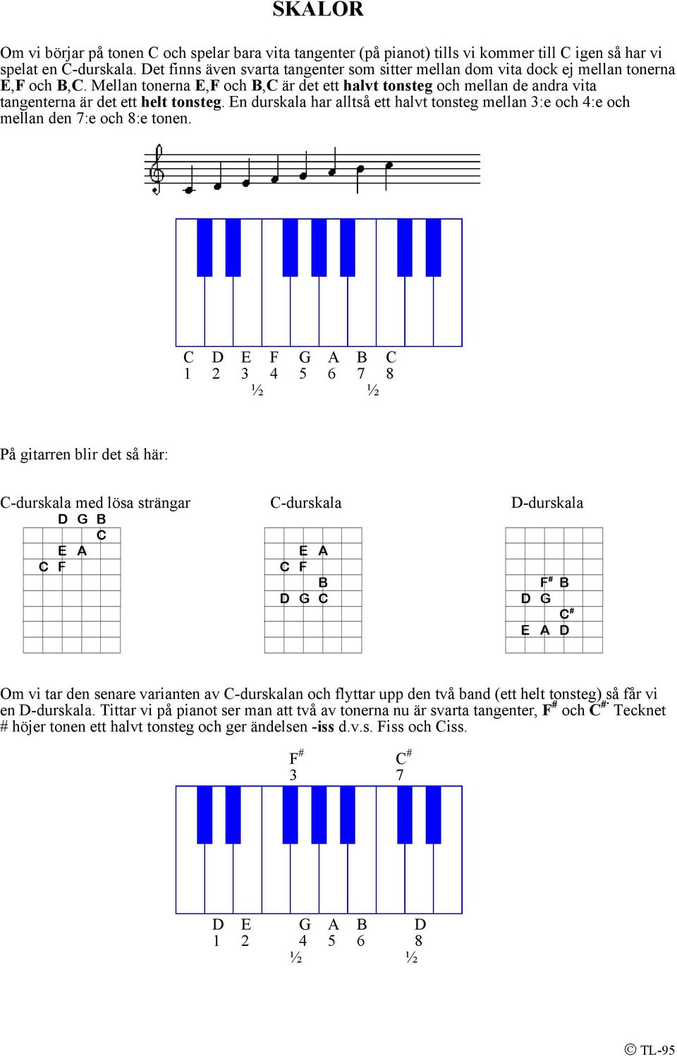 Gitarr. skalor intervall harmonilära kvintcirkel skalor på gitarr rytm att  stämma gitarren fler sätt att stämma gitarren ackord övningar - PDF Free  Download