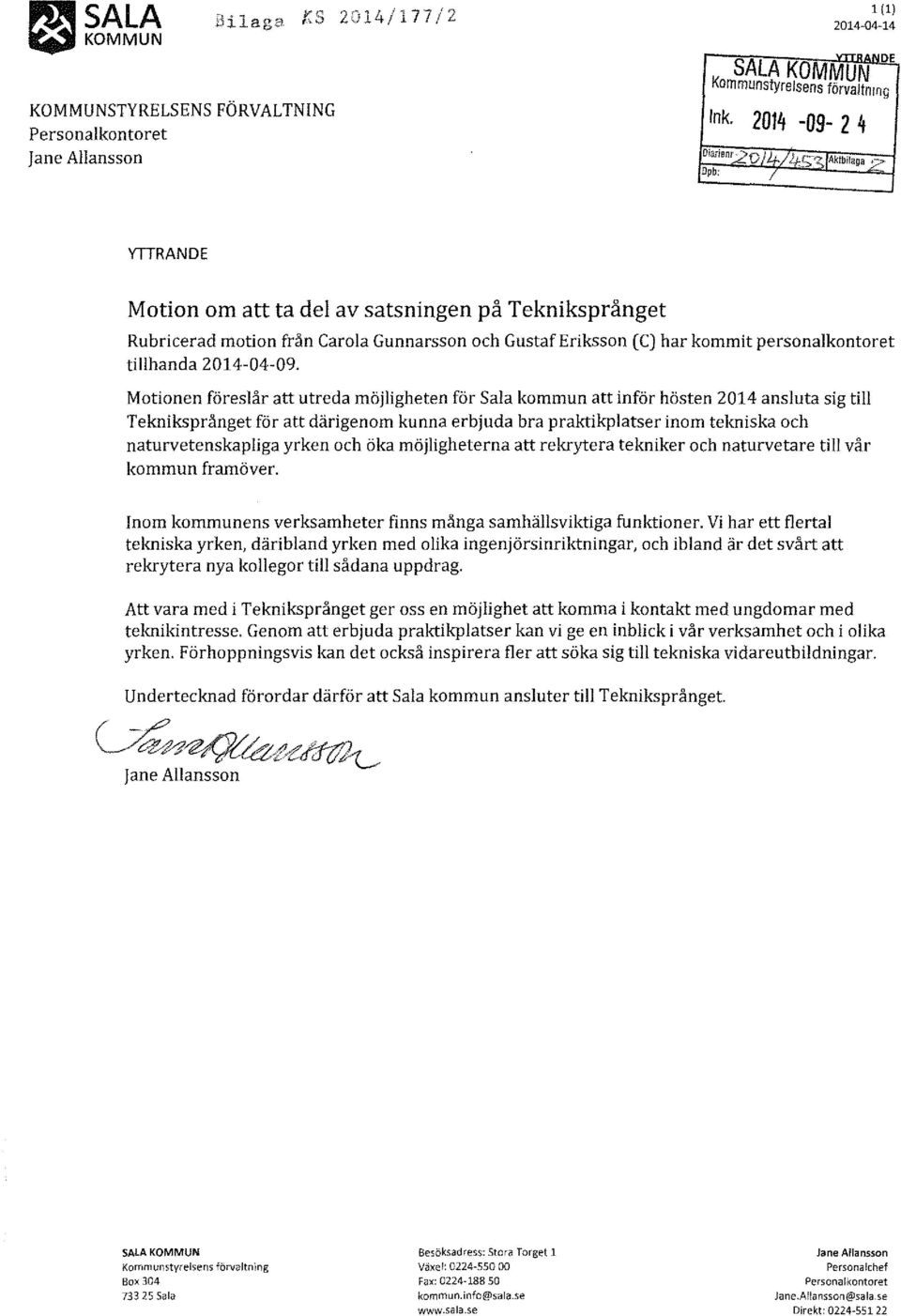 personalkontoret tillhanda 2014-04-09.