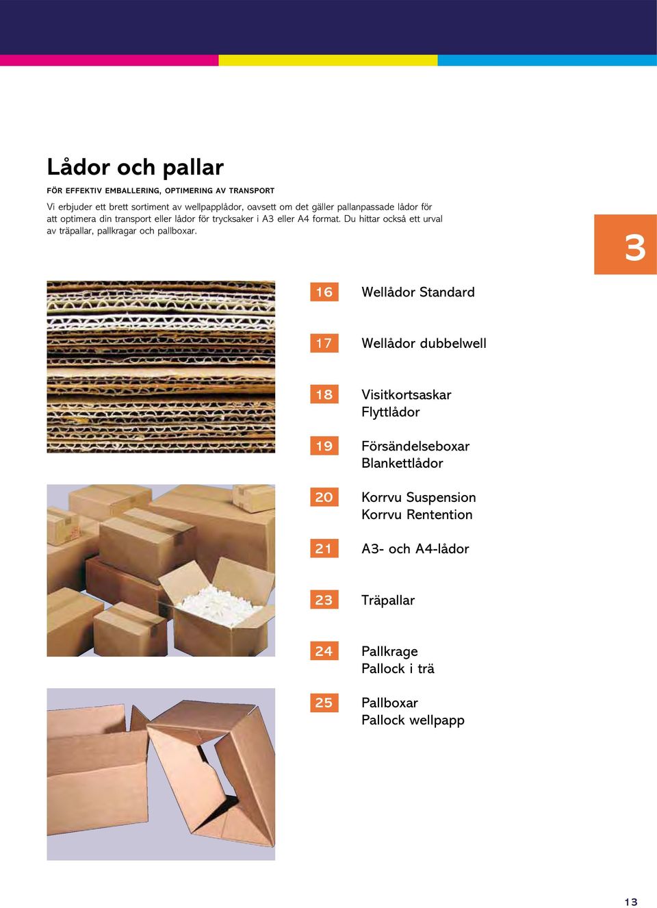 Du hittar också ett urval av träpallar, pallkragar och pallboxar.