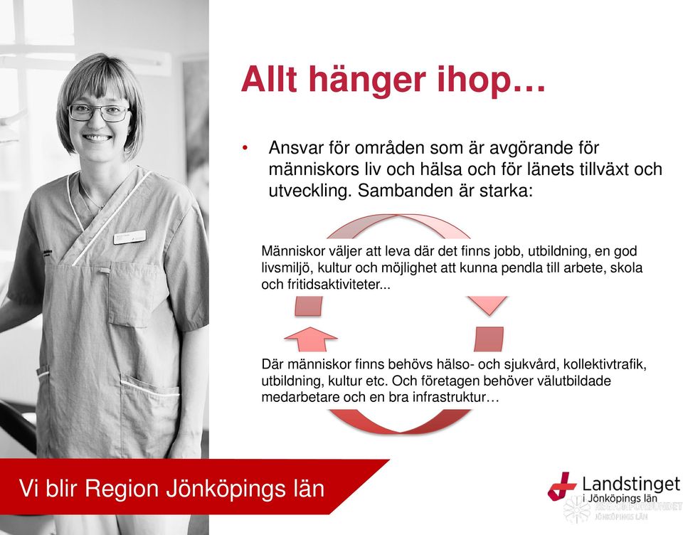 Sambanden är starka: Människor väljer att leva där det finns jobb, utbildning, en god livsmiljö, kultur och