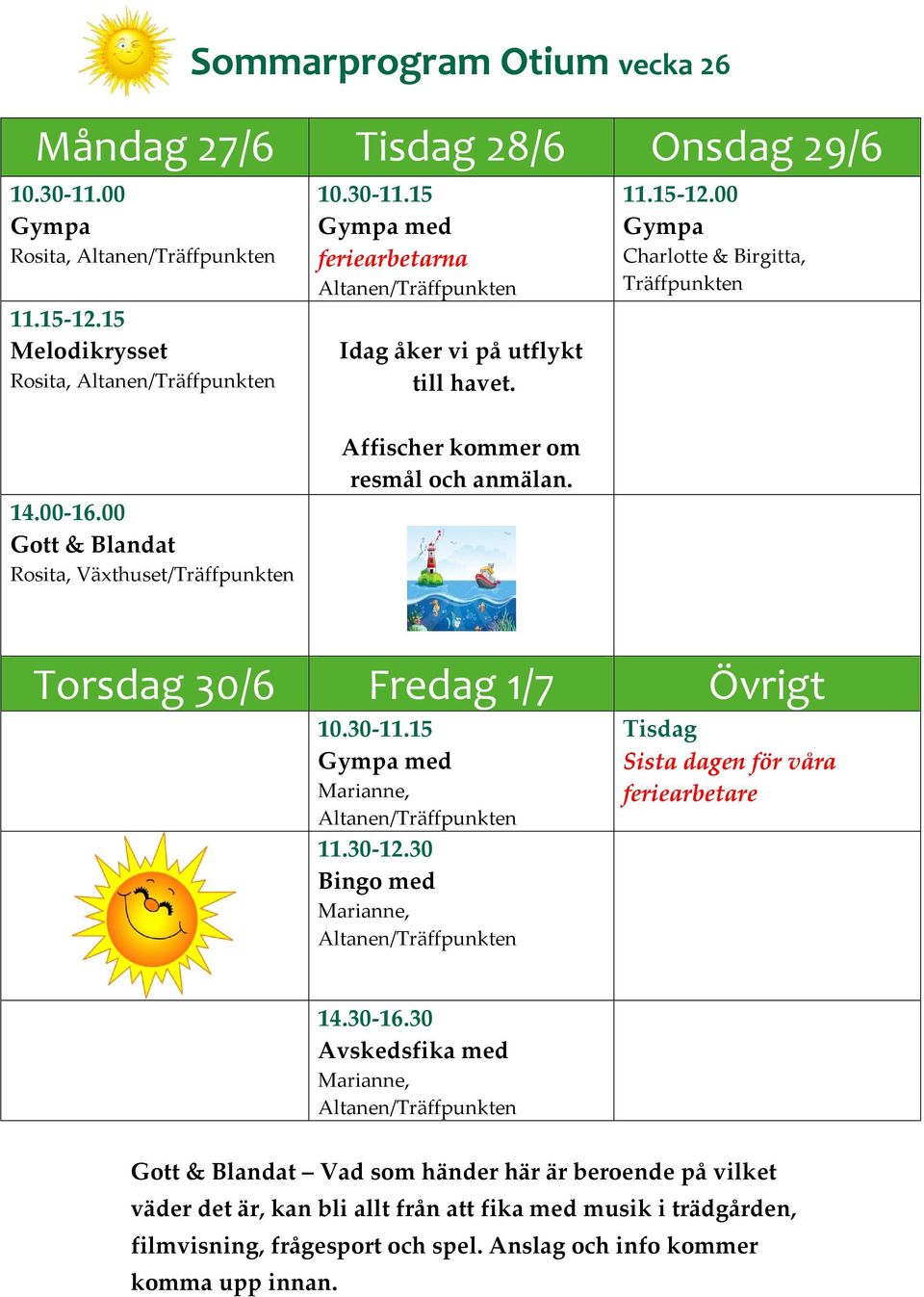 Charlotte & Birgitta, Träffpunkten 14.00-16.