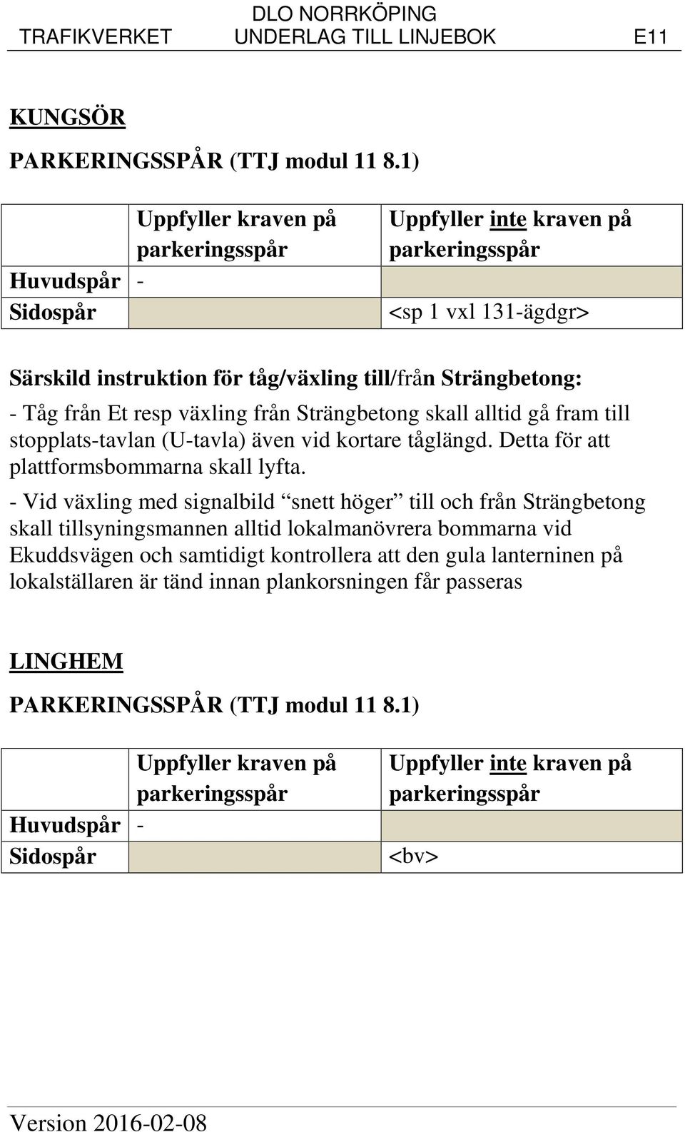Detta för att plattformsbommarna skall lyfta.