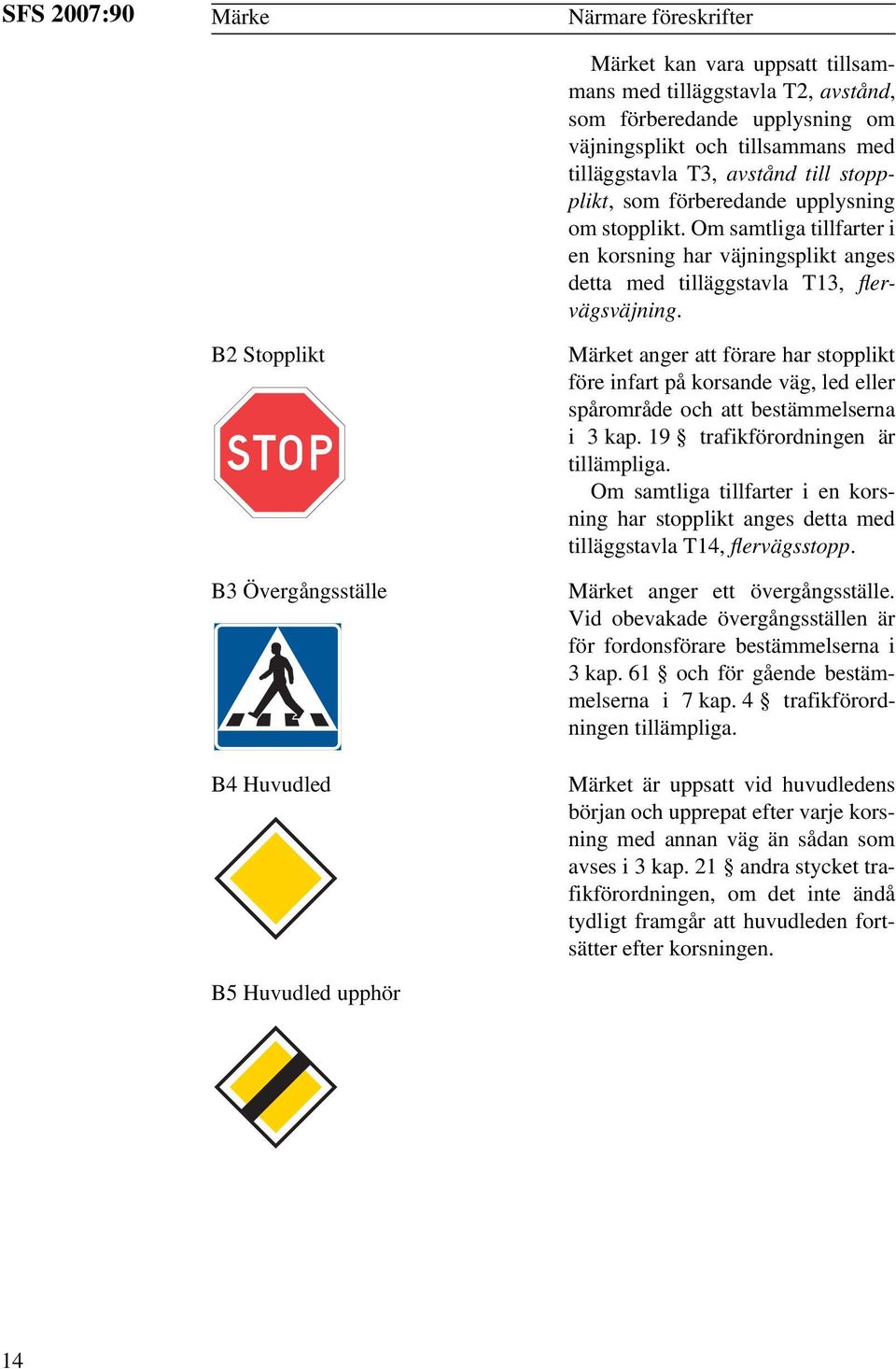 Om samtliga tillfarter i en korsning har väjningsplikt anges detta med tilläggstavla T13, flervägsväjning.