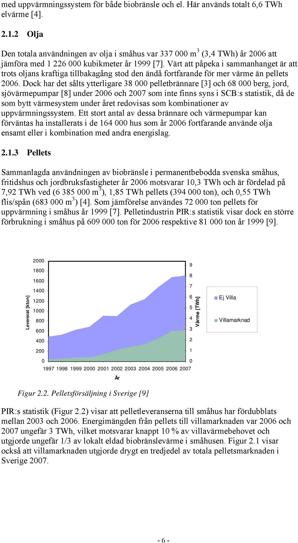 Värt att påpeka i sammanhanget är att trots oljans kraftiga tillbakagång stod den ändå fortfarande för mer värme än pellets 2006.