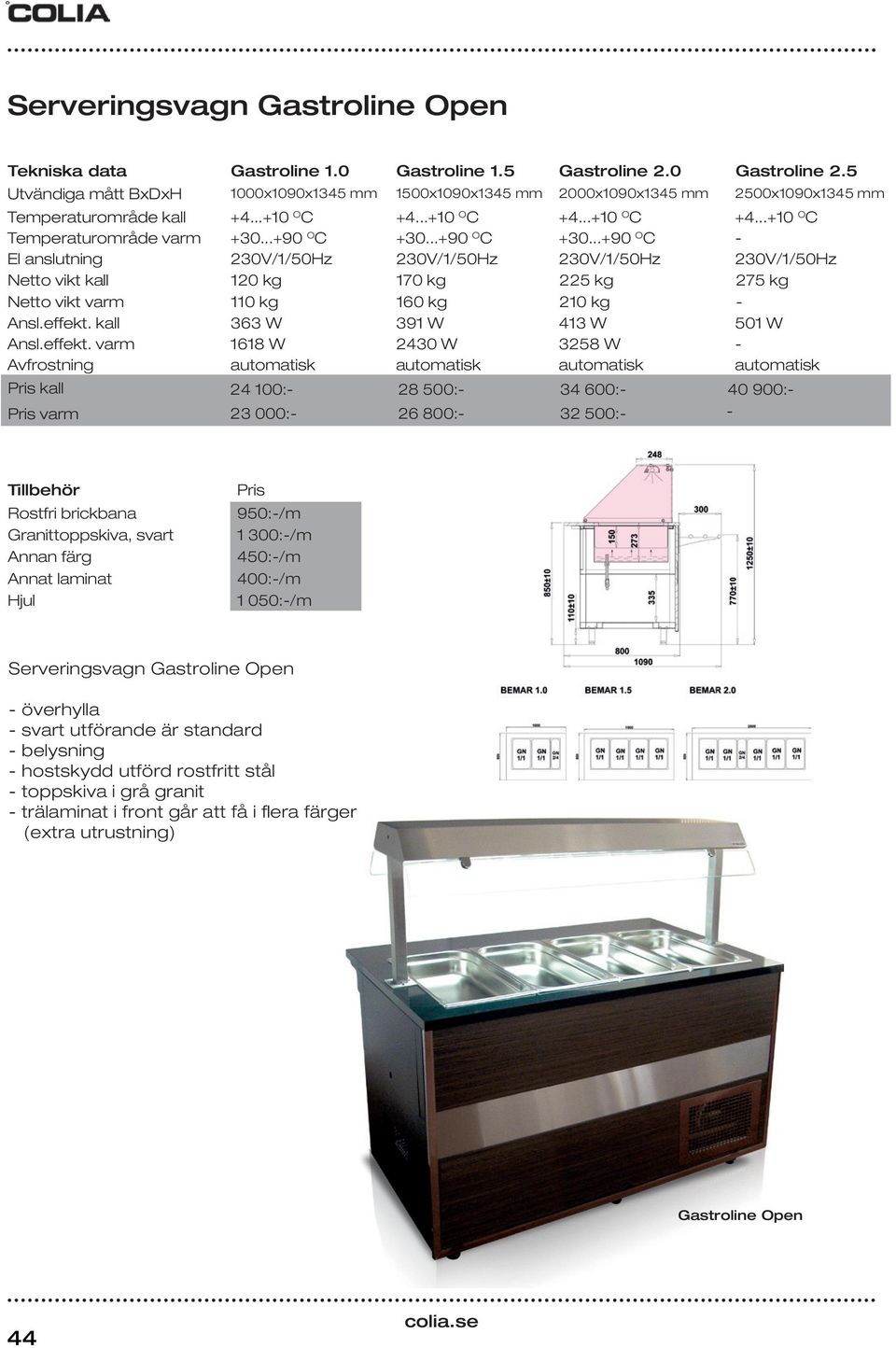 ..+90 O C +30...+90 O C +30...+90 O C - El anslutning 230V/1/50Hz 230V/1/50Hz 230V/1/50Hz 230V/1/50Hz Netto vikt kall 120 kg 170 kg 225 kg 275 kg Netto vikt varm 110 kg 160 kg 210 kg - Ansl.effekt.