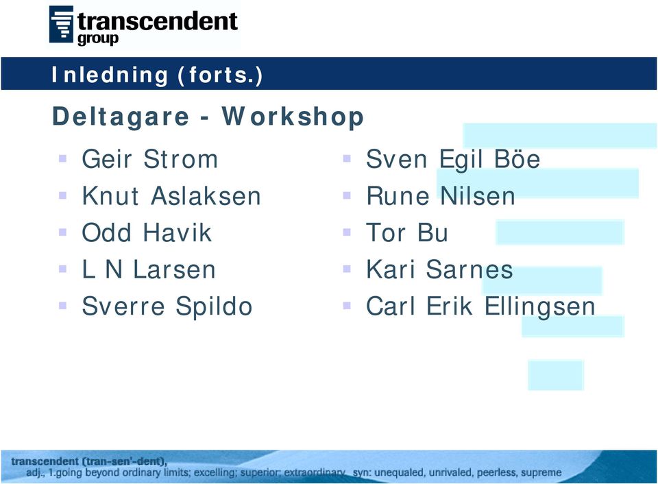 Aslaksen Odd Havik L N Larsen Sverre