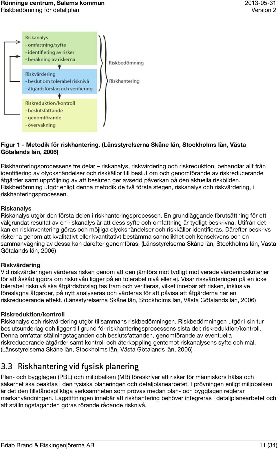 olyckshändelser och riskkällor till beslut om och genomförande av riskreducerande åtgärder samt uppföljning av att besluten ger avsedd påverkan på den aktuella riskbilden.