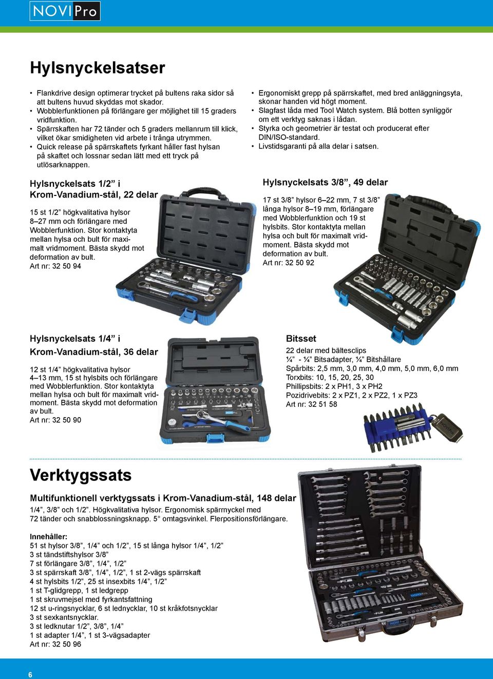 Quick release på spärrskaftets fyrkant håller fast hylsan på skaftet och lossnar sedan lätt med ett tryck på utlösarknappen.