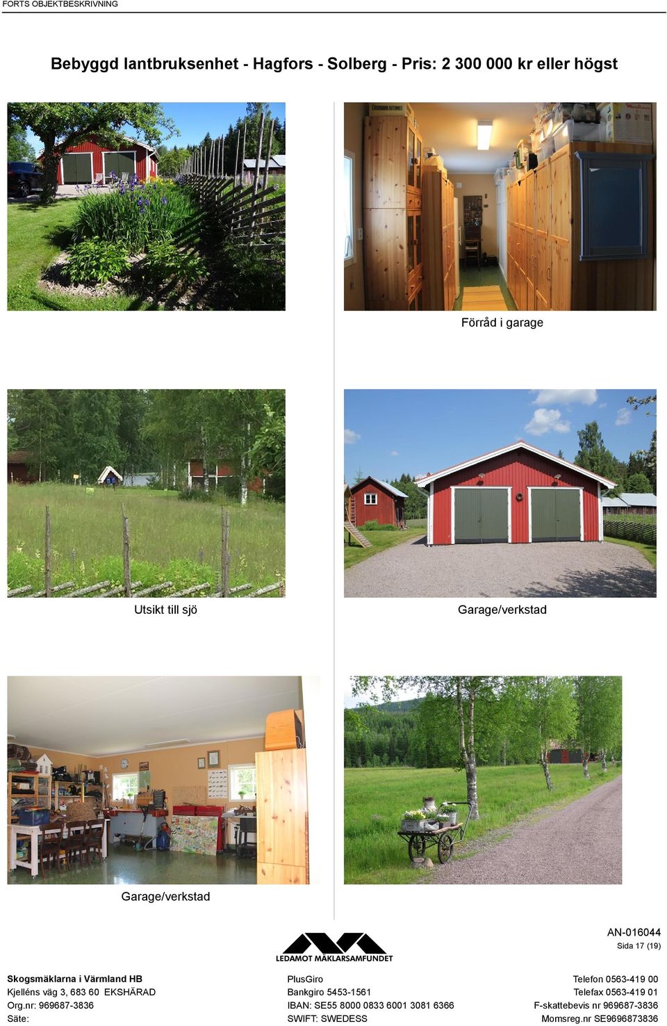 högst Förråd i garage Utsikt till sjö