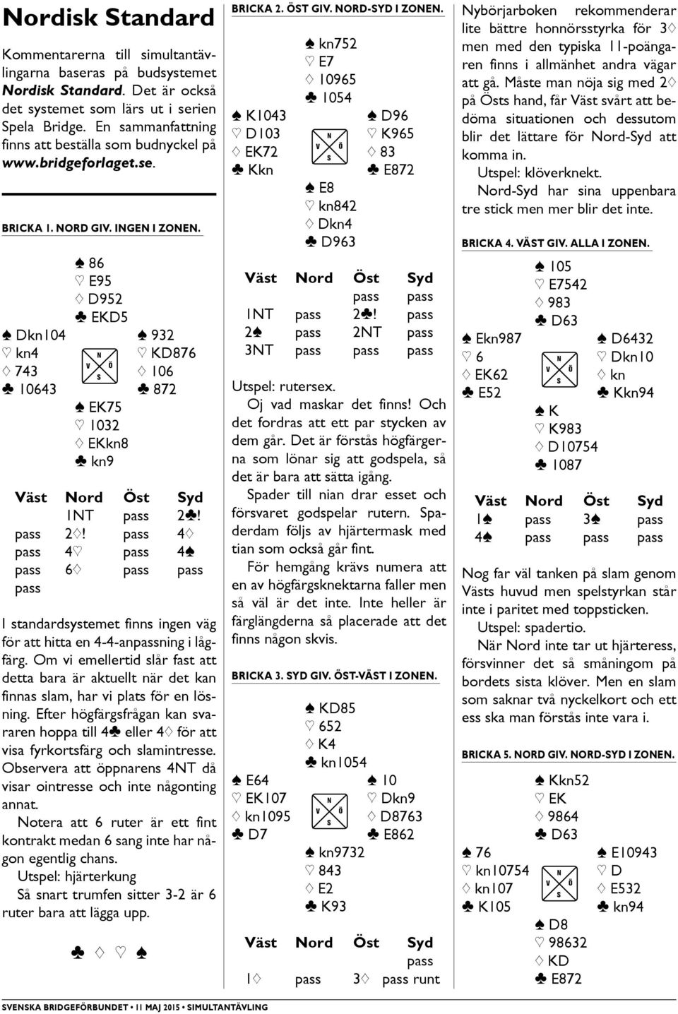 [ 86 ] E95 { D952 } EKD5 [ Dkn104 [ 932 ] kn4 N ] KD876 { 743 { 106 } 10643 [ EK75 ] 1032 { EKkn8 } kn9 } 872 Väst Nord Öst yd 1NT 2}! 2{!