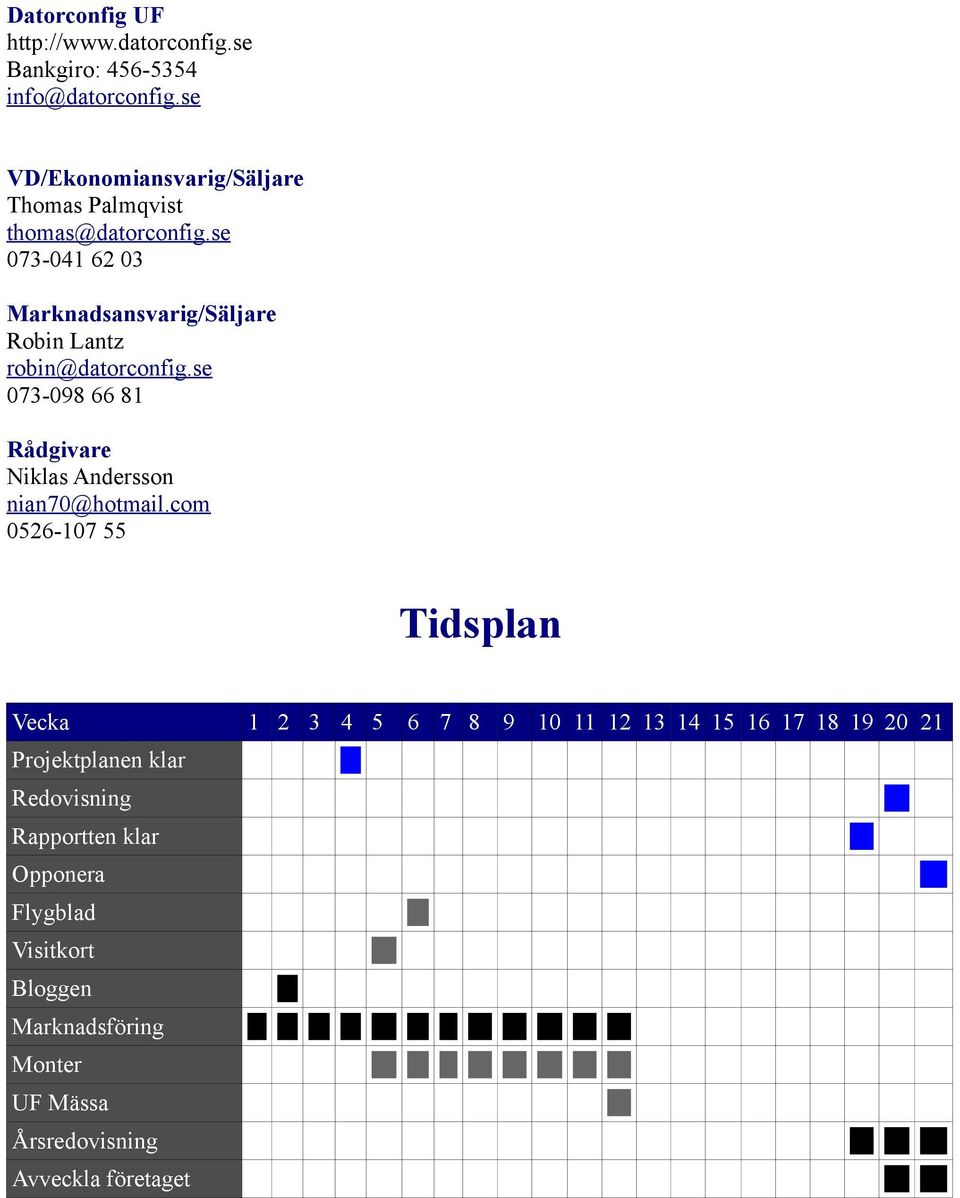 se 073-041 62 03 Marknadsansvarig/Säljare Robin Lantz robin@datorconfig.