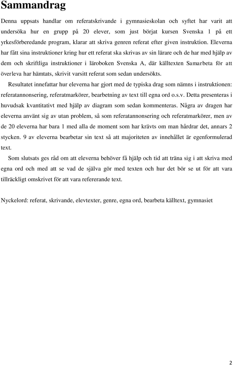 Referatskrivande Pa Gymnasiet Pdf Gratis Nedladdning