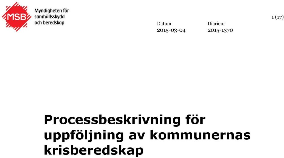 Processbeskrivning för