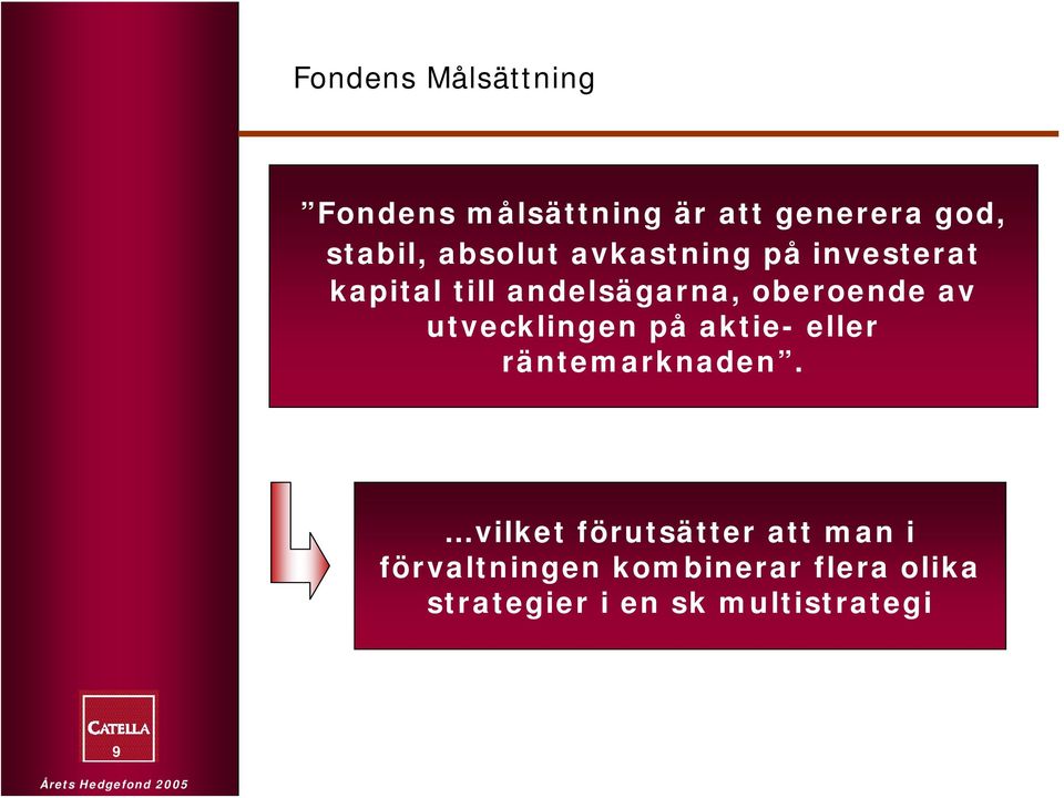 av utvecklingen på aktie- eller räntemarknaden.