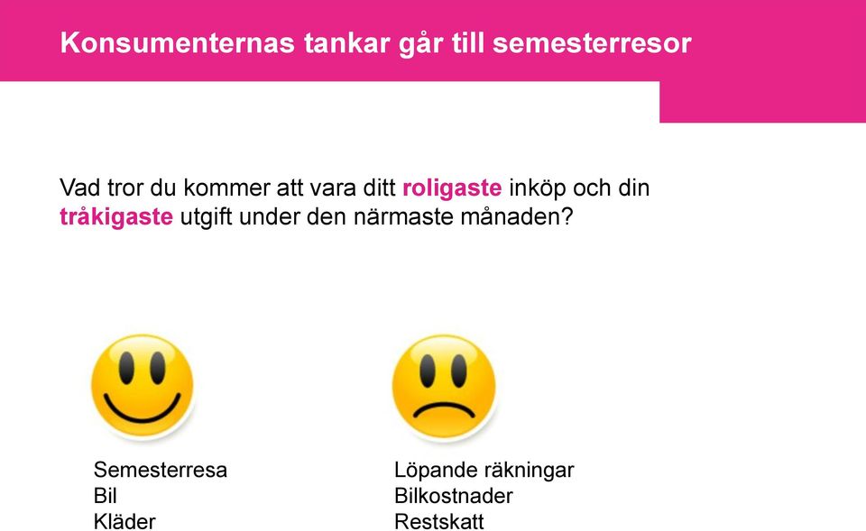 tråkigaste utgift under den närmaste månaden?