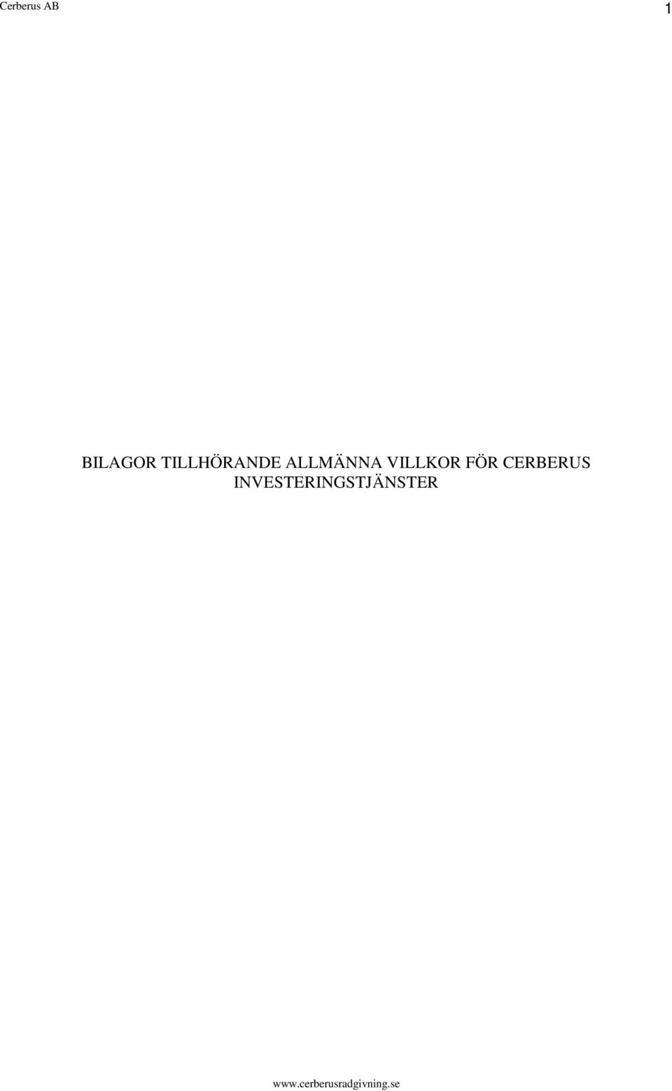 ALLMÄNNA VILLKOR