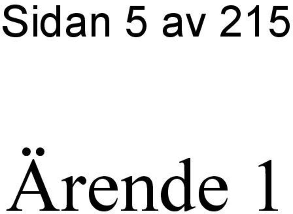 Ärende 1