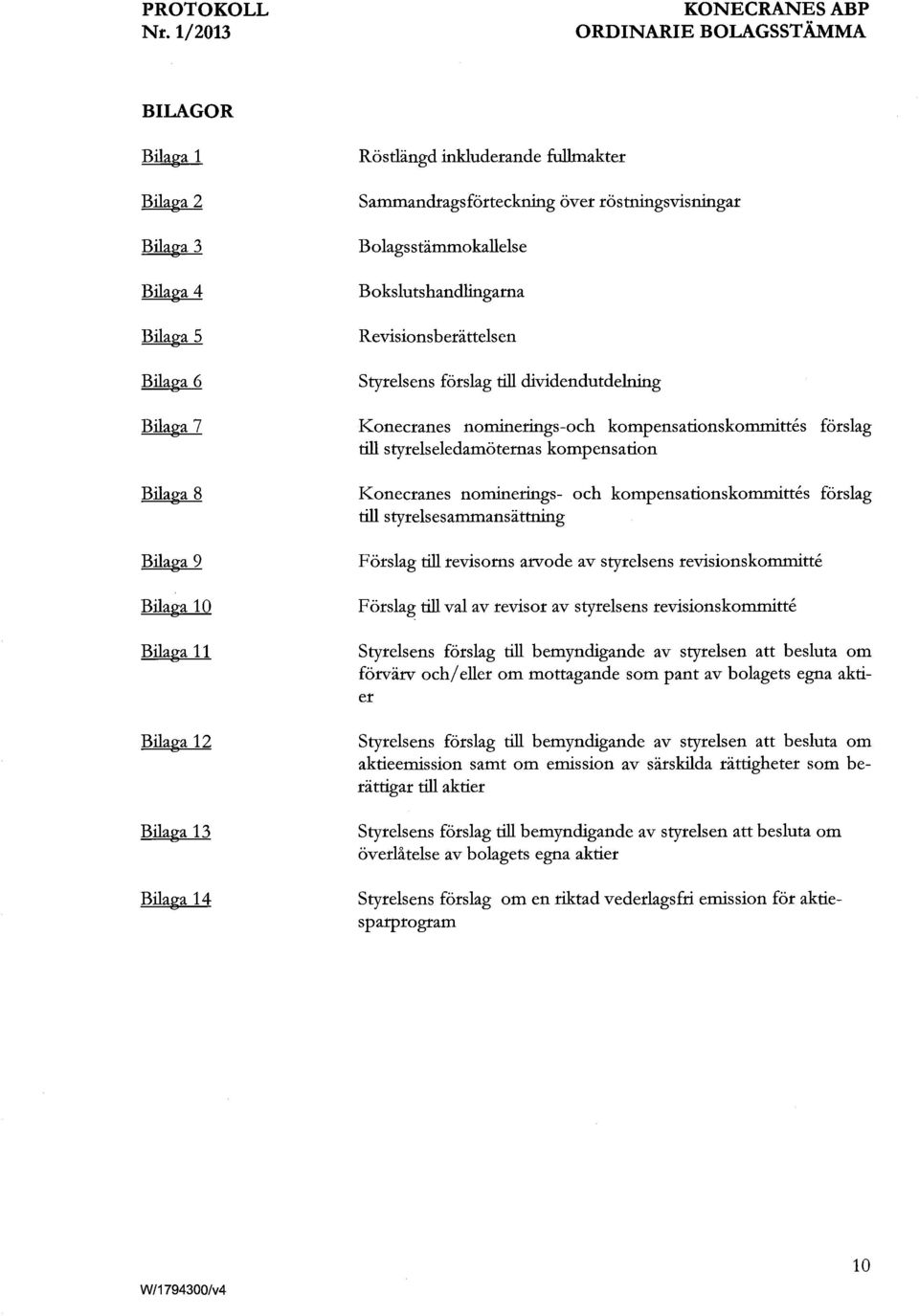 styrelseledamtemas kmpensatin Knecranes nminerings- ch kmpensatinskmmittes frslag till styrelsesammansattning Frslag till revisms arvde av styrelsens revisinskmmitte Frslag till val av revisr av