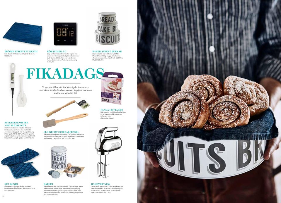 144110, 99:- BAKER STREET BURKAR Läckra retro kak- och brödburkar i plåt från Mason & Cash. Riktigt snygga att ha framme eller att servera direkt ur. 3-pack, 3,85-2,25 1,45 L.