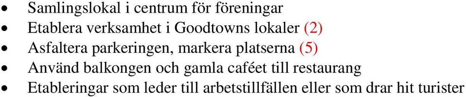 () Använd balkongen och gamla caféet till retaurang