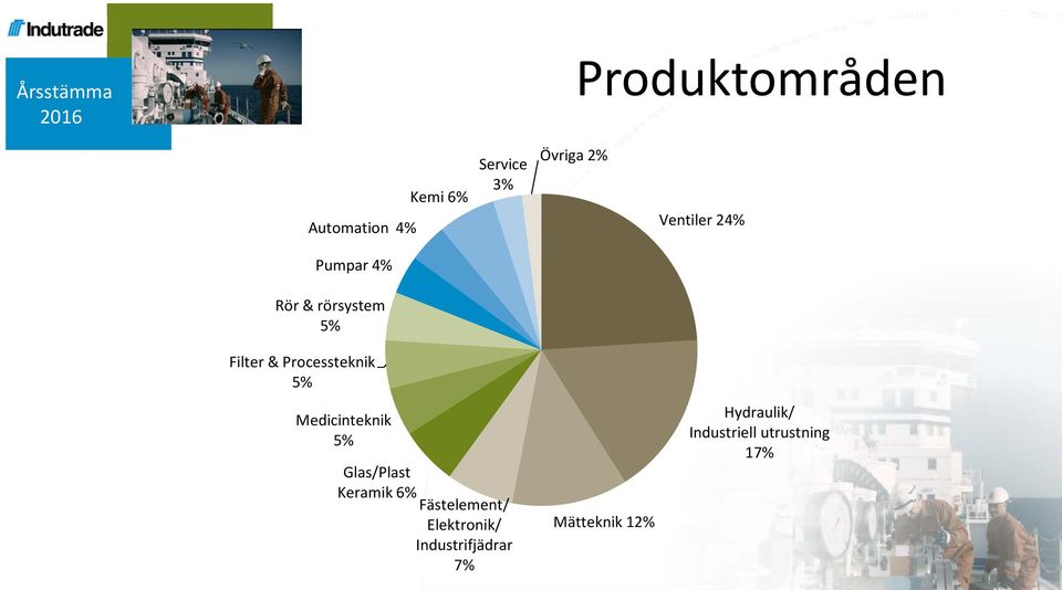 5% Medicinteknik 5% Glas/Plast Keramik 6% Fästelement/