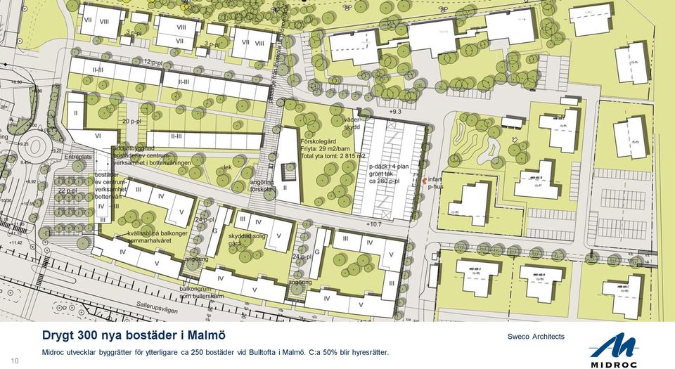 ytterligare ca 250 bostäder vid