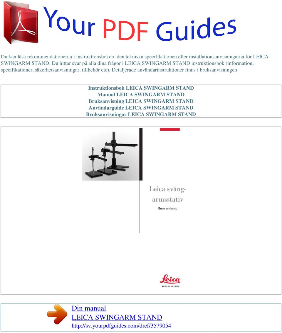 Du hittar svar på alla dina frågor i instruktionsbok (information, specifikationer,