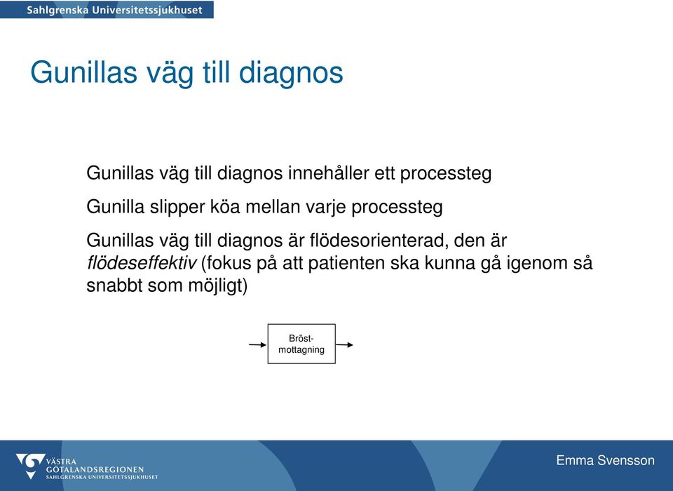 till diagnos är flödesorienterad, den är flödeseffektiv (fokus på