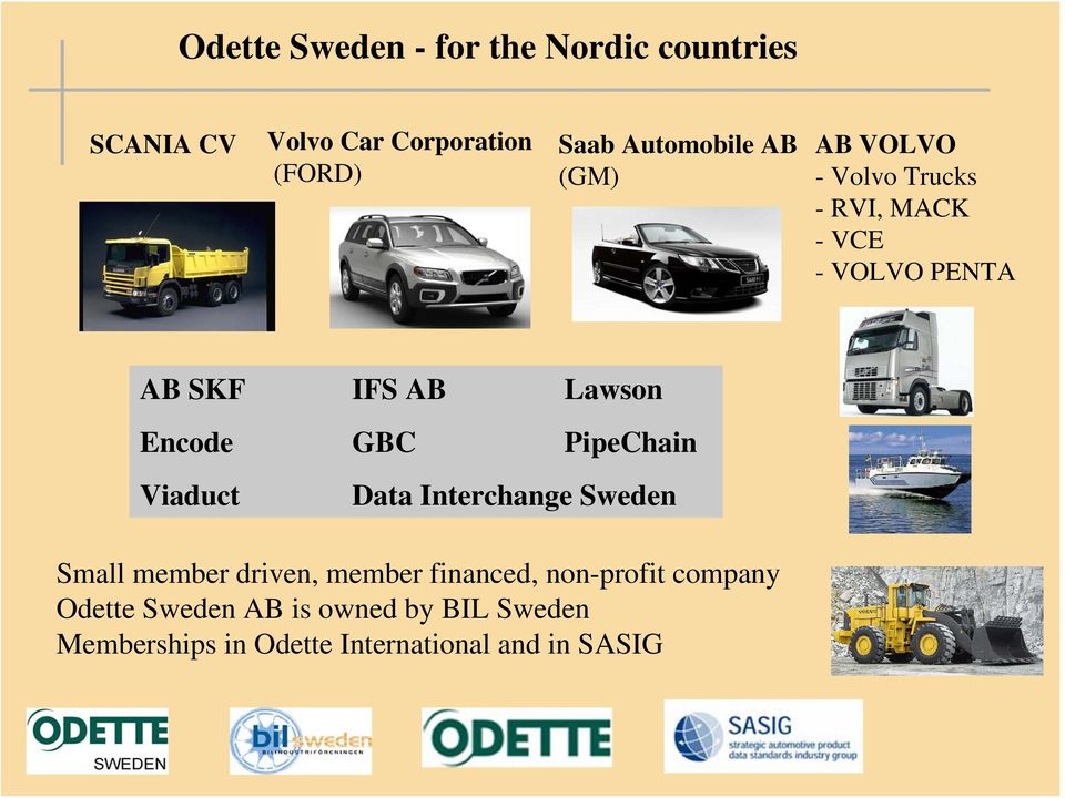 Encode GBC PipeChain Viaduct Data Interchange Sweden Small member driven, member financed,