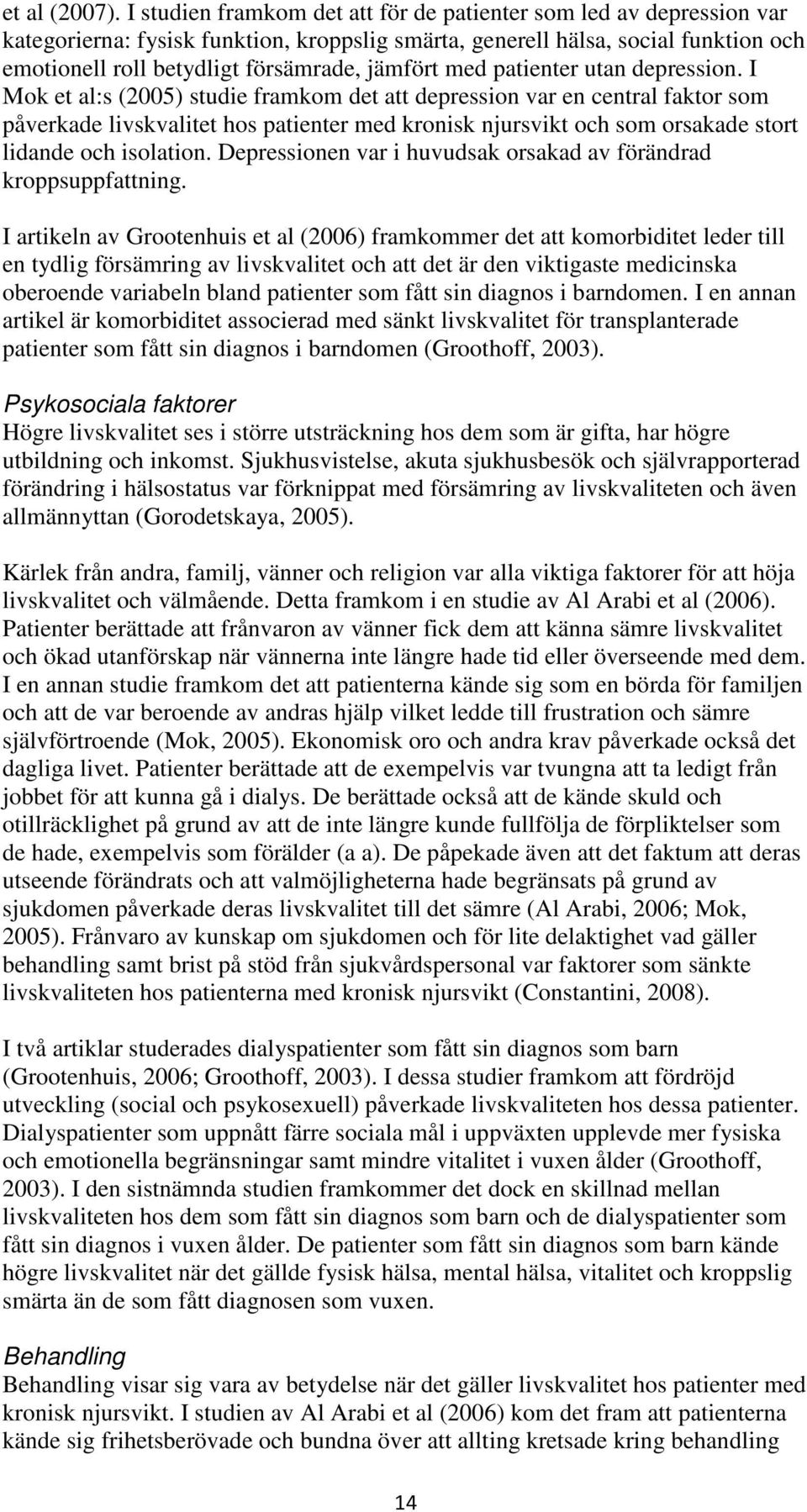 med patienter utan depression.