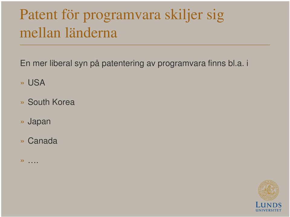 på patentering av programvara finns