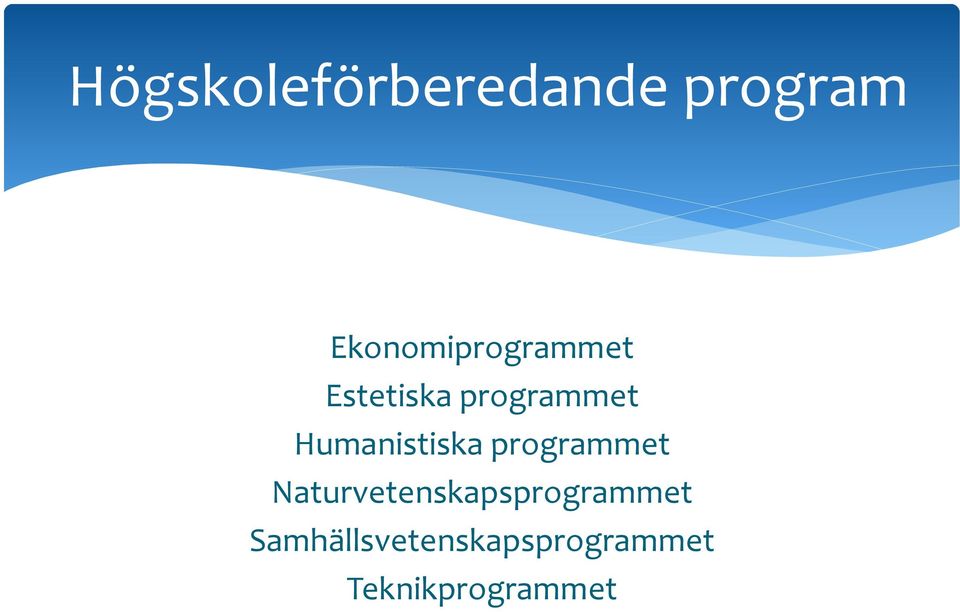 Humanistiska programmet