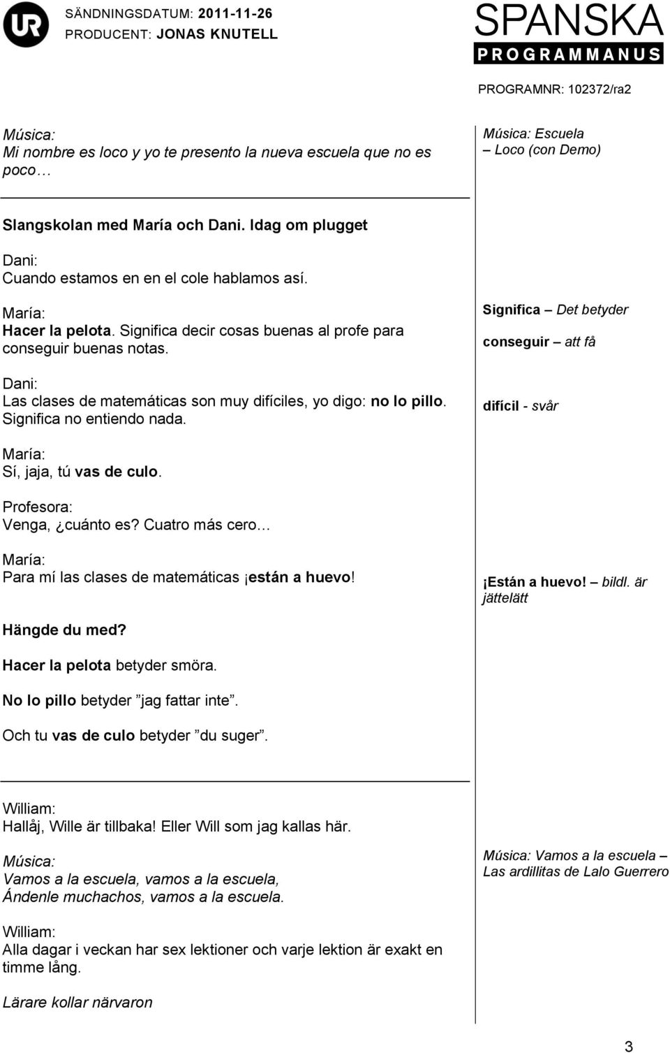 Significa Det betyder conseguir att få difícil - svår Sí, jaja, tú vas de culo. Profesora: Venga, cuánto es? Cuatro más cero Para mí las clases de matemáticas están a huevo! Están a huevo! bildl.