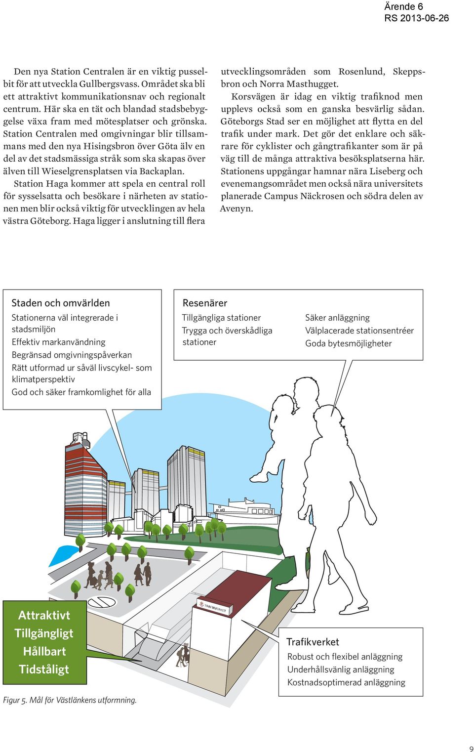 Station Centralen med omgivningar blir tillsammans med den nya Hisingsbron över Göta älv en del av det stadsmässiga stråk som ska skapas över älven till Wieselgrensplatsen via Backaplan.