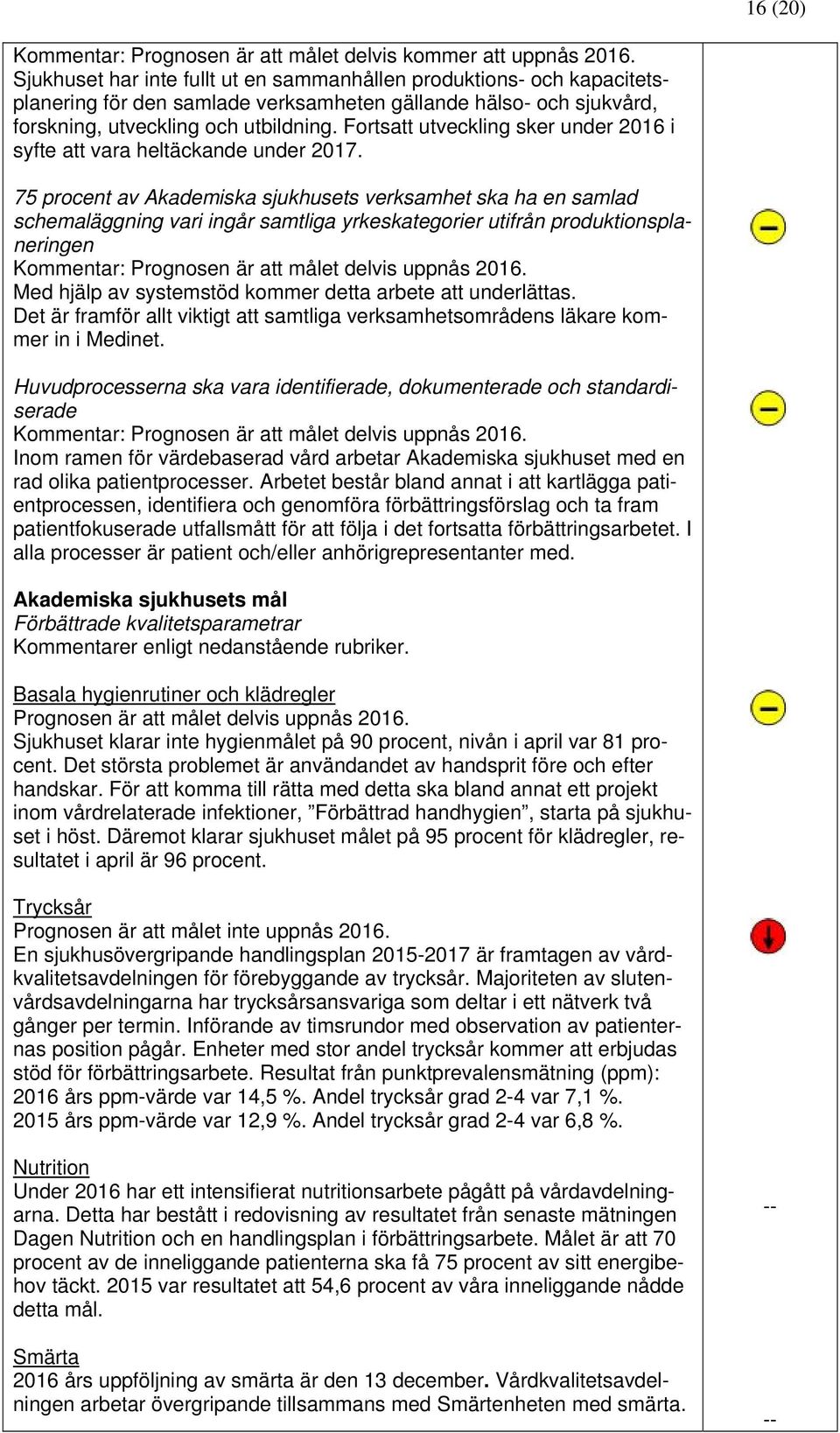 Fortsatt utveckling sker under 2016 i syfte att vara heltäckande under 2017.