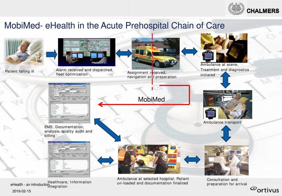 MobiMed EMS; Documentation, analysis, quality audit and billing Ambulance transport Healthcare; Information integration