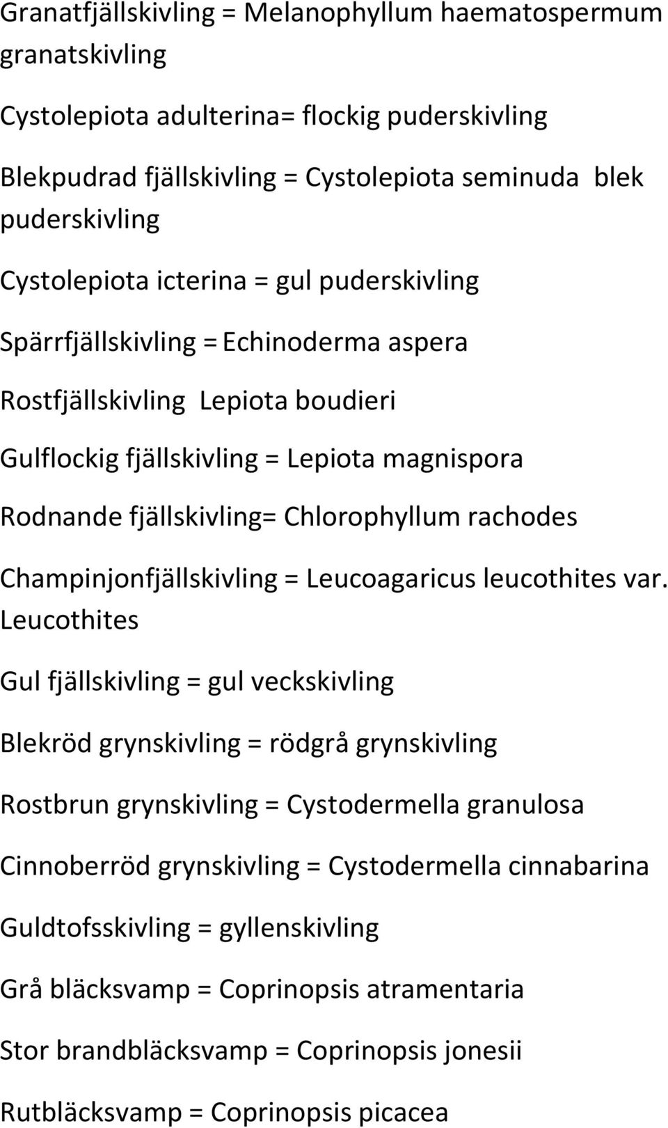Champinjonfjällskivling = Leucoagaricus leucothites var.