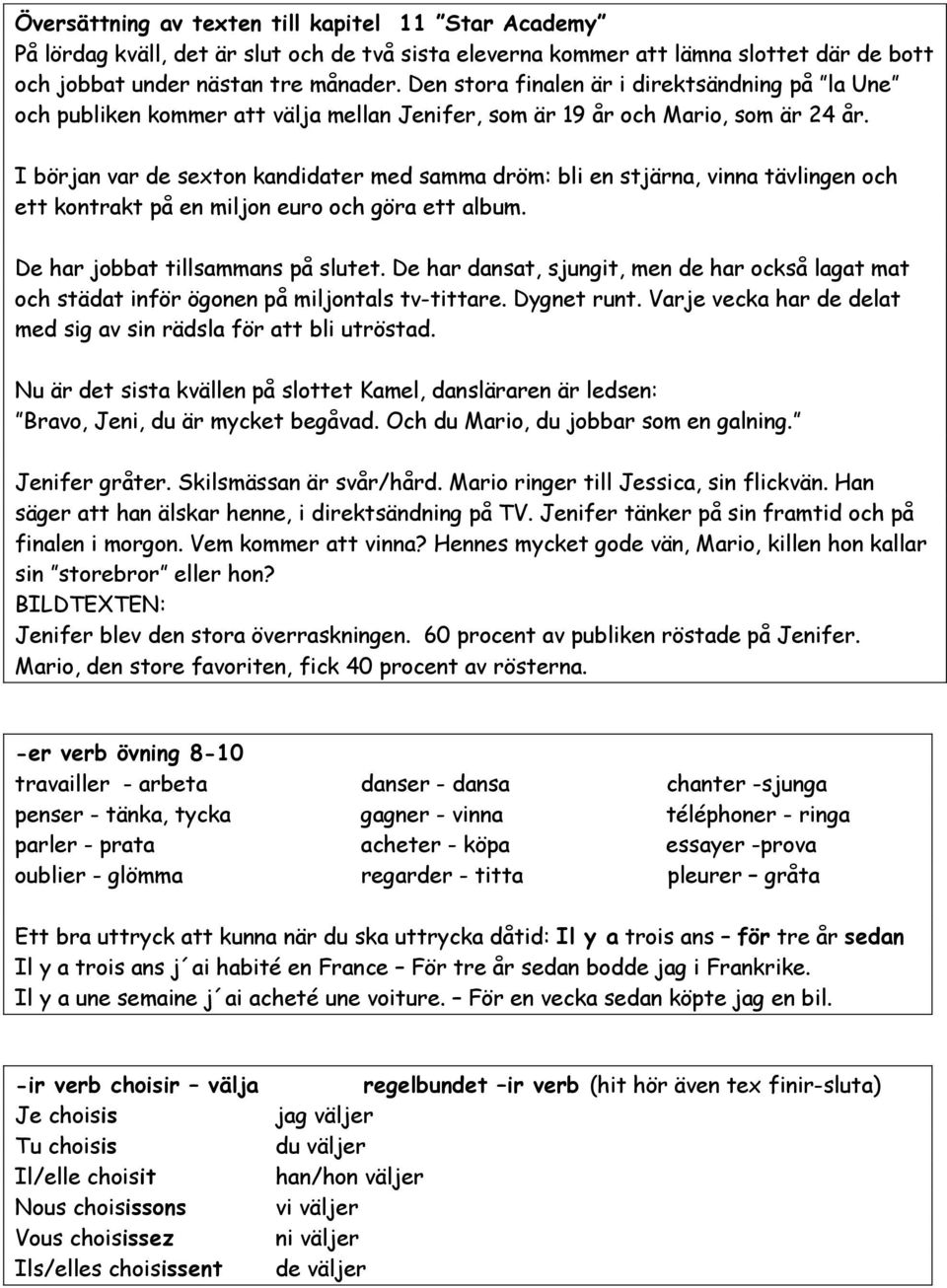 I början var de sexton kandidater med samma dröm: bli en stjärna, vinna tävlingen och ett kontrakt på en miljon euro och göra ett album. De har jobbat tillsammans på slutet.