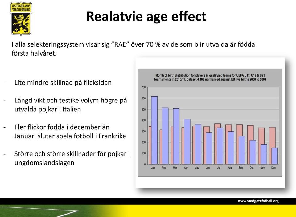 - Lite mindre skillnad på flicksidan - Längd vikt och testikelvolym högre på utvalda