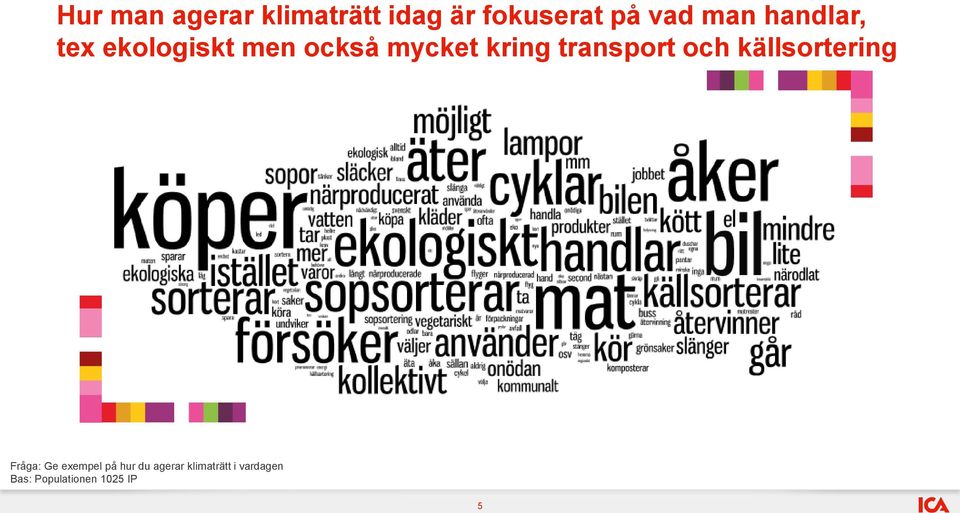 transport och källsortering Fråga: Ge exempel på hur