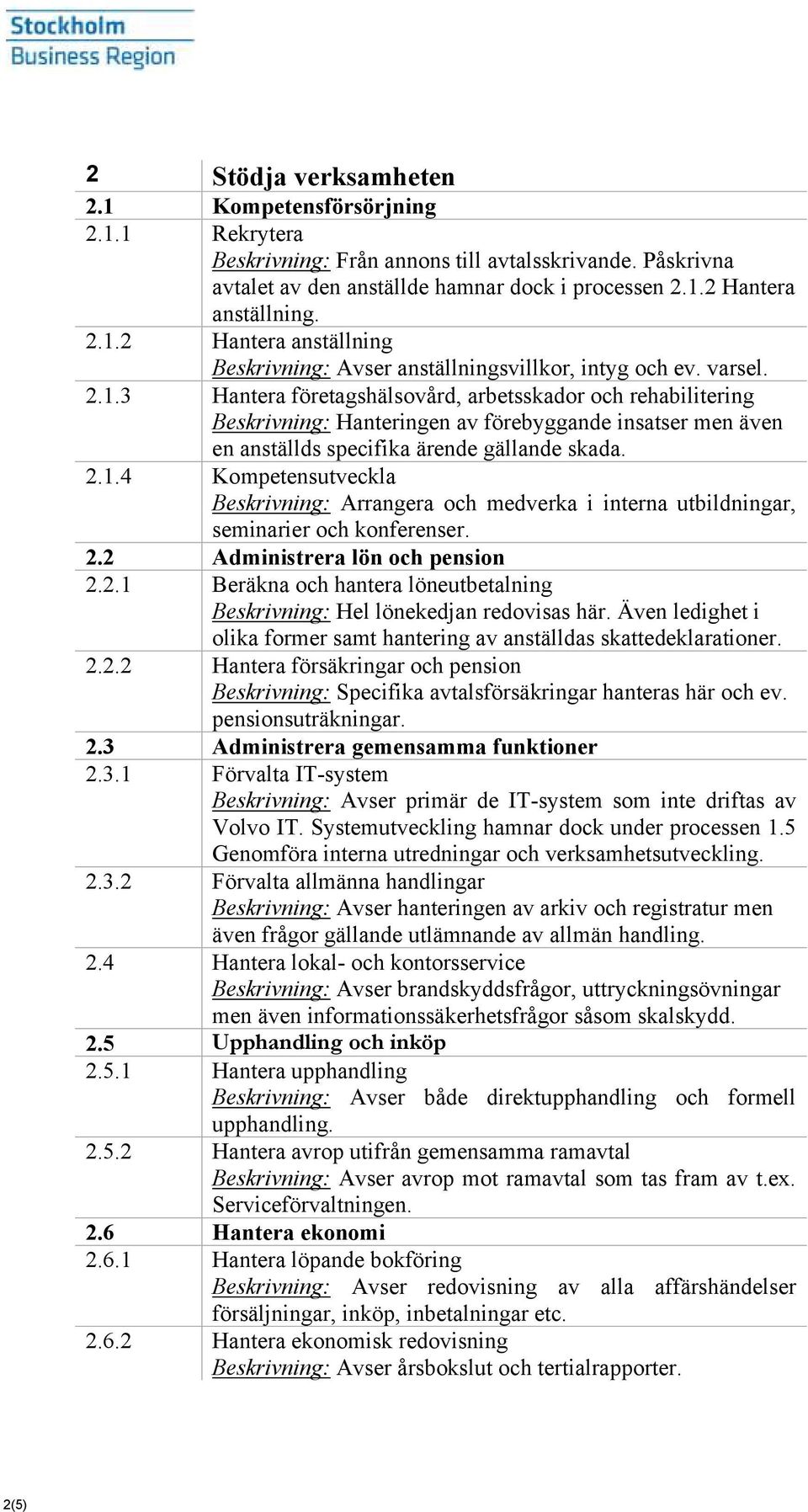 2.1.4 Kompetensutveckla Beskrivning: Arrangera och medverka i interna utbildningar, seminarier och konferenser. 2.2 Administrera lön och pension 2.2.1 Beräkna och hantera löneutbetalning Beskrivning: Hel lönekedjan redovisas här.