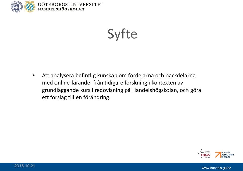 forskning i kontexten av grundläggande kurs i