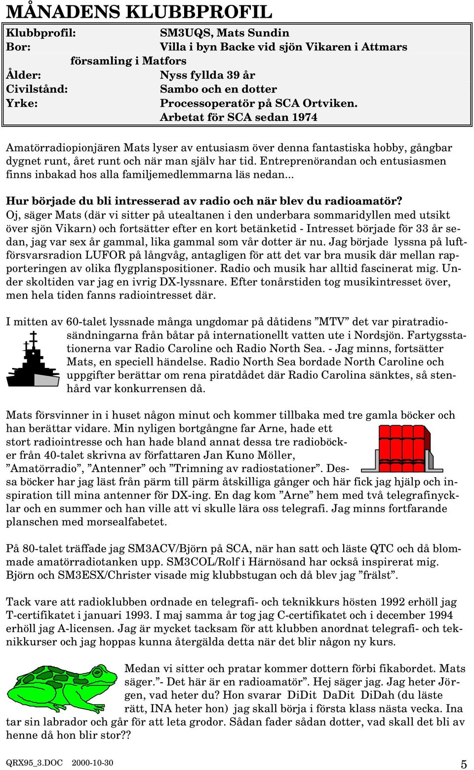 Entreprenörandan och entusiasmen finns inbakad hos alla familjemedlemmarna läs nedan... Hur började du bli intresserad av radio och när blev du radioamatör?