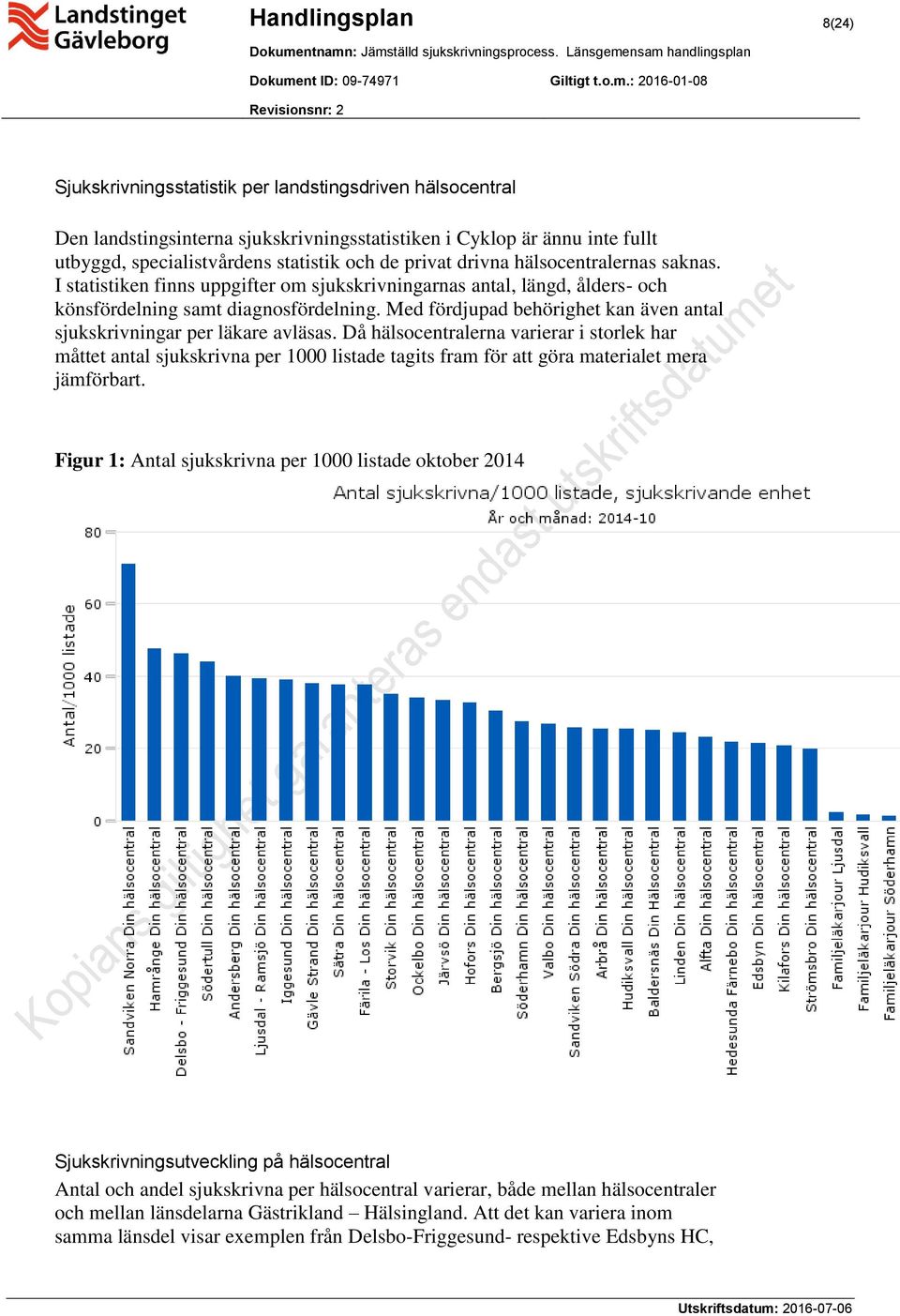 Med fördjupad behörighet kan även antal sjukskrivningar per läkare avläsas.
