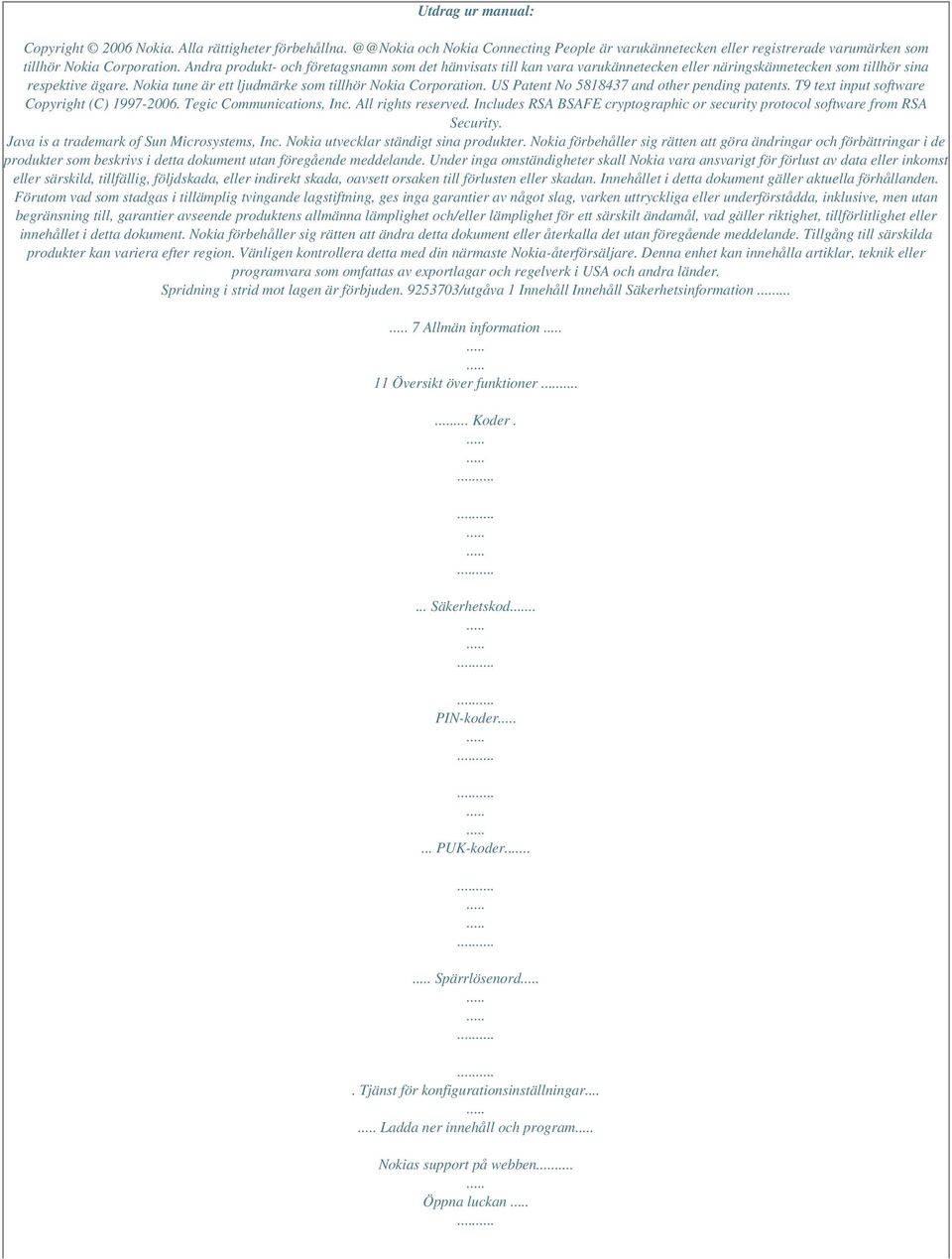 US Patent No 5818437 and other pending patents. T9 text input software Copyright (C) 1997-2006. Tegic Communications, Inc. All rights reserved.