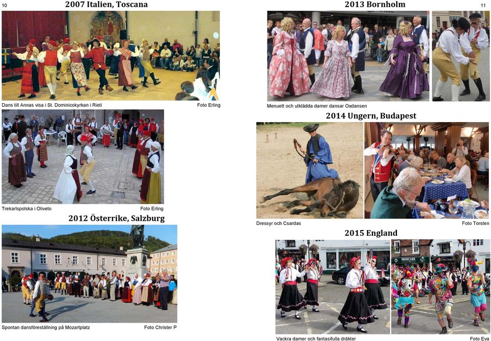 Budapest Trekarlspolska i Oliveto Foto Erling 2012 Österrike, Salzburg Dressyr och Csardas