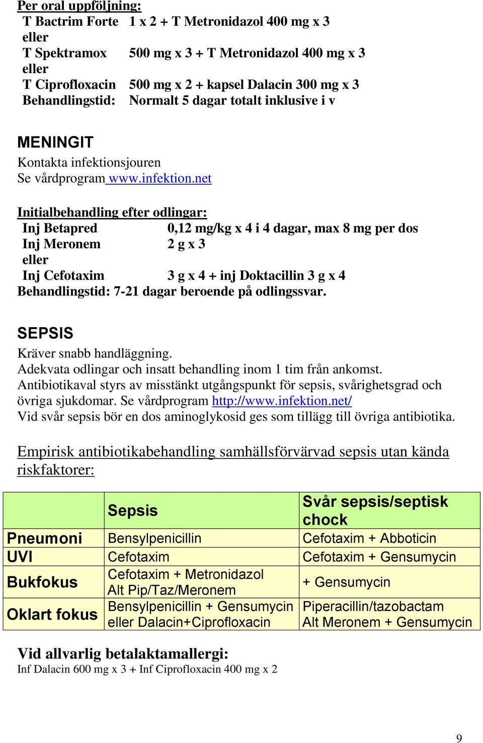 jouren Se vårdprogram www.infektion.