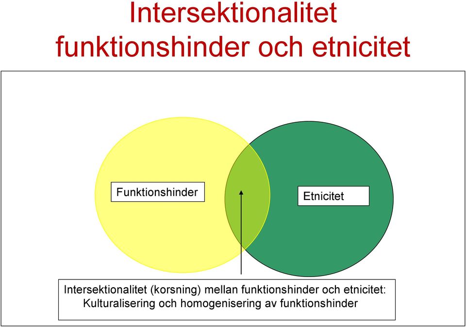 (korsning) mellan funktionshinder och etnicitet: